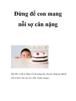 Đừng để con mang nỗi sợ cân nặng ppt