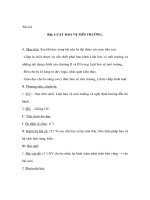 Sinh học 9 - LUẬT BẢO VỆ MÔI TRƯỜNG potx