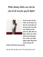 Phải chăng chiều cao chỉ do yếu tố di truyền quyết định? pot