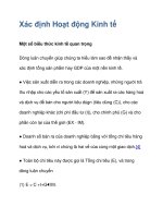 Xác định Hoạt động Kinh tế pot