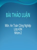 Bải thảo luận môn An toàn công nghiệp ppt