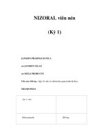 NIZORAL viên nén (Kỳ 1) docx