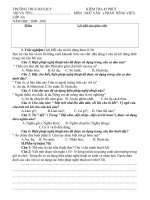 KIỂM TRA 1 TIẾT PHẦN TIẾNG VIỆT