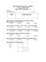 ĐỀ THI GKII LỚP 2 MÔN TV-TOÁN NĂM 2009-2010
