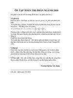 ÔN TẬP TOÁN THI PHÂN NGÀNH 2010 pps