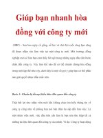 Giúp bạn nhanh hòa đồng với công ty mới pps