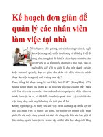 Kế hoạch đơn giản để quản lý các nhân viên làm việc tại nhà doc