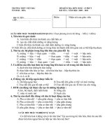 đề kiểm tra 15 phútSH 11 - chuẩn bài 2