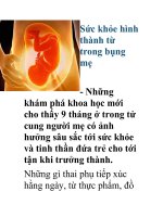 Sức khỏe hình thành từ trong bụng mẹ doc