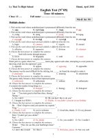 Thi thử TNTHPT 2010 Lý Thái Tổ Hà Nội