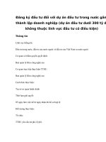 Đăng ký đầu tư đối với dự án đầu tư trong nước gắn với thành lập doanh nghiệp (dự án đầu tư dưới 300 tỷ đồng, không thuộc lĩnh vực đầu tư có điều kiện) pot