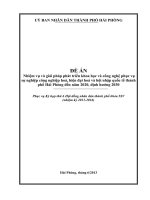 Nhiệm vụ và giải pháp phát triển khoa học và công nghệ phục vụ sự nghiệp công nghiệp hoá, hiện đại hoá và hội nhập quốc tế thành phố Hải Phòng đến năm 2020, định hướng 2030