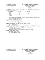 de thi hoc ki 2 lop 10 nam 2009-2010