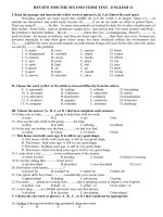 On thi hk2 tieng Anh 11