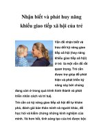 Nhận biết và phát huy năng khiếu giao tiếp xã hội của trẻ ppt