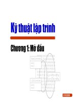 Bài giảng kỹ thuật lập trình_Chương 1: Mở đầu ppt