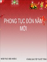 kỹ năng giao tiếp thuyết trình Thuyết trình về các phong tục đón tết của các quốc gia trên thế giới