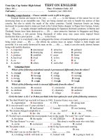 TEST ON ENGLISH 45 m GRADE 10 CB