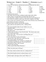 Written test- Grade 8 - Number 4 - 45 minutes