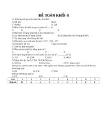 Đề thi rung chuông vàng khối 4 Toán
