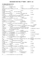 revision for the 2nd term