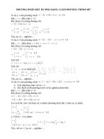 PHƯƠNG PHÁP ĐẶT ẨN PHỤ DẠNG 2 GIẢI PHƯƠNG TRÌNH MŨ docx