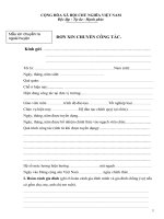 mẫu đơn xin luân chuyển ngoài huyện