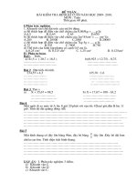 đề kiểm tra định kì lần 4 ( Môn Toán)