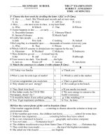 Đề Kiểm tra Học kỳ II môn Tiếng Anh khối 9