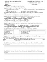 de thi HKII Lịch Sử lop 4