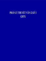 LÝ THUYẾT VĂN 12 KỲ I GDTX docx