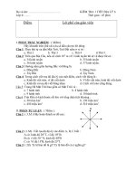 đề kiểm tra HKI địa lý 6