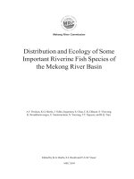 Distribution and Ecology of Some Important Riverine Fish Species of the Mekong River Basin pdf