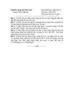 Đề thi HKII có đáp án(hay)