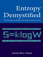 entropy demystified the second law reduced to plain common sense