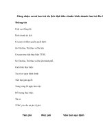 Công nhận cơ sở lưu trú du lịch đạt tiêu chuẩn kinh doanh lưu trú Du lịch pptx