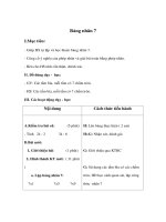 Giáo án Toán lớp 3 - Bảng nhân 7 pps