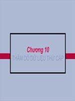 Chương 10 - THĂM DÒ DỮ LIỆU THỨ CẤP ( PP NGHIÊN CỨU KHOA HỌC ) potx