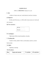 Giáo án Tiếng anh lớp 3 - LESSON PLAN UNIT 12: OUR TOYS / Section A (1,2,3) pps