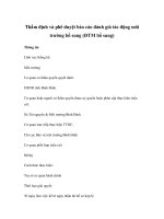 Thẩm định và phê duyệt báo cáo đánh giá tác động môi trường bổ sung (ĐTM bổ sung) pptx