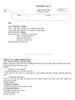 Đề thi Kiểm tra Học kỳ II_môn Ngữ Văn 7_a