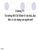 Chương VI: Tư tưởng Hồ Chí Minh về văn hoá, đạo đức và xây dựng con người mới pps