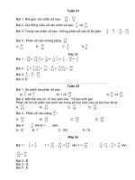 Đề toán lớp 4 từ tuần 21 - 35