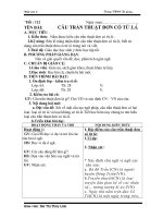 Tiết 112: CÂU TRẦN THUẬT ĐƠN