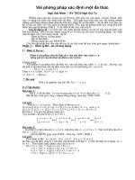 Chuyên đề: vài phương pháp xác định một đa thức