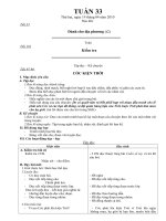 Giáo án lớp 3 - tuần 33 theo chuẩn, ngắn, dễ sửa