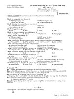 Đề thi đề nghị HK2 Lý 6 đề 1