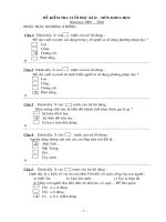 ĐỀ THI KHOA HOC CUOI HOC KI  II - LỚP 5