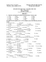De thi Tieng anh 8 HKII (2010)