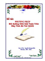 Phương pháp bồi dưỡng HSG giải toán bằng máy tính bỏ túi